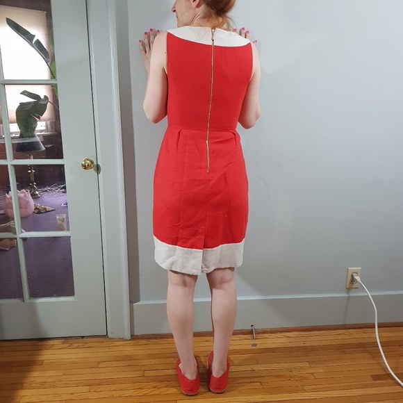 Red & white cocktail dress - Picture 4 of 5